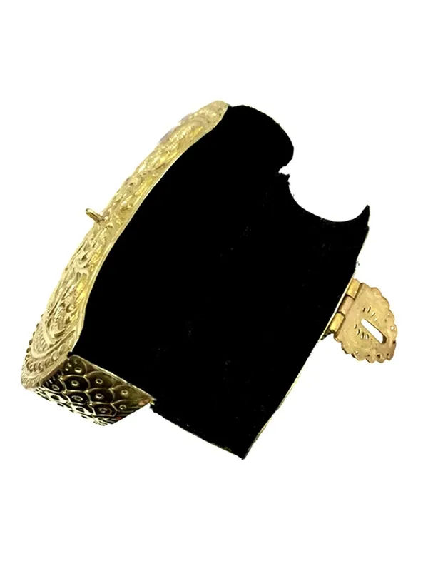 Golden Brass Metal Ethnic Handbag for Women 002